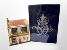 A Royal Crown Derby miniature porcelain Post Office, limited edition No.