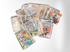 Various vintage Marvel comics including Conan The Barbarian and Red Sonja,
