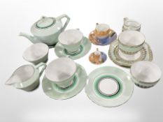 A Noritake Art Deco style part tea set ,