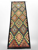 A Maimana Kilim runner, 193cm x 64cm.