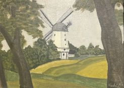 Mackel : Study of a windmill, oil on canvas, 51cm x 37cm.