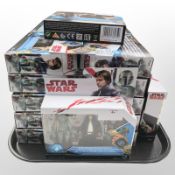 24 Hasbro Disney Star Wars Han Solo/Boba Fett figurines, boxed.