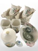 A collection of Maling lustre ceramics in various colours,
