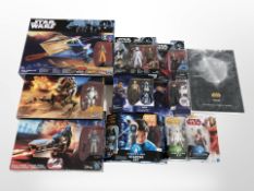 12 Hasbro Disney Star Wars figurines and further collectibles, boxed.