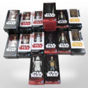23 Hasbro Disney Star Wars figurines including The Force Awakens, etc., boxed.