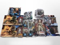 11 Hasbro Disney Star Wars toys and figurines including Imperial Walker, Force Link Starter Set,