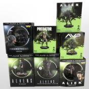 Seven Eaglemoss Hero Collector Alien franchise figurines, boxed.
