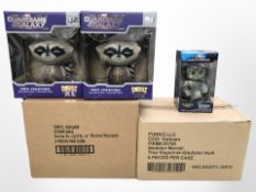Eight Porbz Marvel Guardians of the Galaxy figurines and a further six Wobblers bobble head