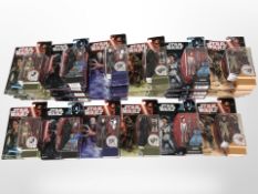 30 Hasbro Disney Star Wars figurines including The Force Awakens (mostly duplicates), boxed.