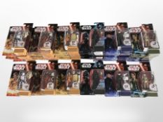 30 Hasbro Disney Star Wars figurines including The Force Awakens (mostly duplicates), boxed.