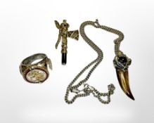 A collection of silver and white metal jewellery (Q)