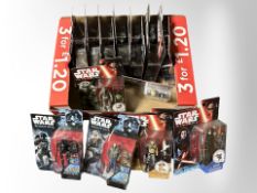 Twenty Hasbro Disney Star Wars figures : Rogue One and The Force Awakens,