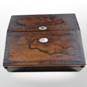 A Victorian rosewood writing slope,