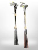 Two bundles of vintage golf clubs including Scottish examples