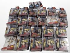 Twenty four Hasbro figures including The Clone Wars etc,