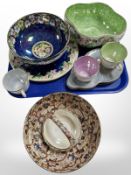 A group of Maling lustre ceramics.