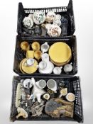 20th century tea wares and other ceramics including Masons ginger jars, figures,