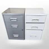 Two three-drawer filing chests,