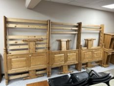 Three contemporary 4'6 pine bed frames