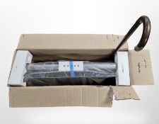 A silver topped walking stick and a new cooker hood in box