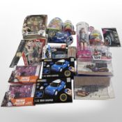 Various Mattel and other figures including Bat Man, Fortnite, UFC, WWE, etc,