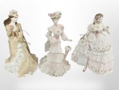 Two Coalport La Belle Epoque porcelain ladies, each from limited editions of 12,