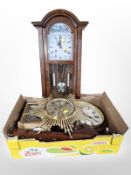 A Eurastyle gilt metal sunburst wall clock, contemporary wall clocks,