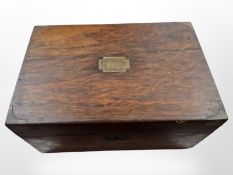 A Victorian rosewood writing slope.