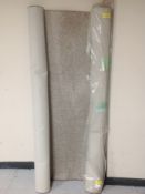 Two rolls of carpet (one in packaging labelled 290/200)