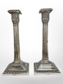 A good pair of George V Neo-Classical silver candlesticks, James Deakin & Sons, Sheffield 1933,