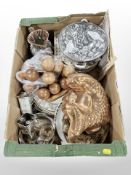 A quantity of porcelain collector's plates with certificates, silver-plated wares,