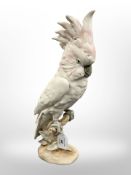 A Royal Dux Cockatoo, height 38 cm.