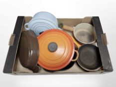 A quantity of Le Creuset enamelled kitchen wares.