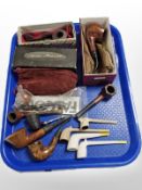 A collection of pipes, some boxed.