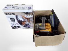 A Shark steam cleaner,