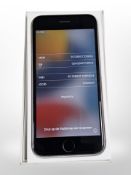 An Apple iPhone 6S in Apple box, with instructions, no charger.