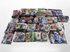 Various Hasbro and other figures and toys including Star Wars, Dr Who, Ben 10 etc,