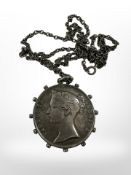 A Victorian India General Service Medal, later mounted as a pendant,