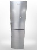 A Grundig stainless steel fridge freezer