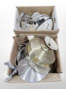 Various vintage and Scandinavian light fittings