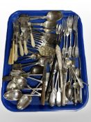 A quantity of silver plated cutlery