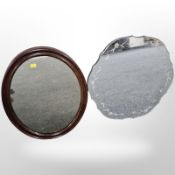 An etched frameless mirror,