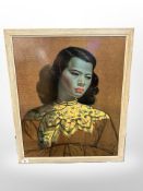 After Vladimir Tretchikoff : Chinese Girl, colour print,