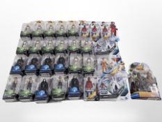Thirty Hasbro Star Wars figures including Resistance, Sequel Trilogy,
