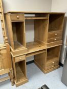 Two contemporary pine dressing table/desks,