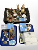 A collection of Beatrix Potter and Peter Rabbit collectibles (three trays)