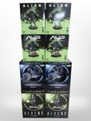 Eight Eaglemoss Hero Collector Alien franchise figurines, boxed.
