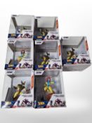 Seven Zoteki X-Men figurines, boxed.