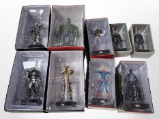 Nine Eaglemoss Publications Limited Marvel figurines, boxed.