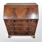 A mahogany bureau bookcase base,